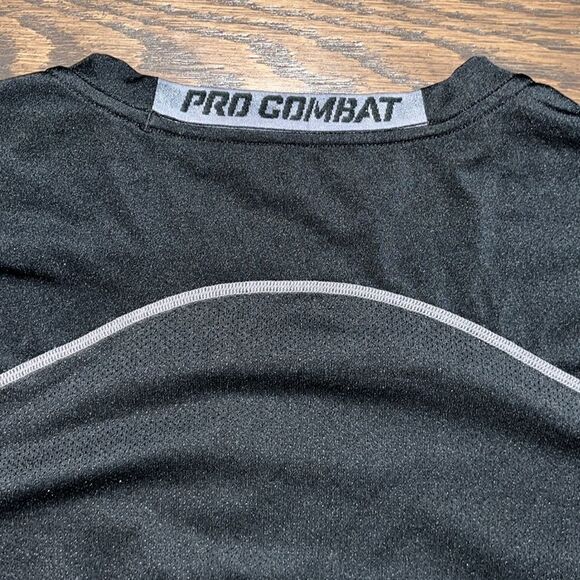 Nike Missouri Mizzou Tigers Black football Pro Combat compression Collar T shirt - Picture 5 of 5